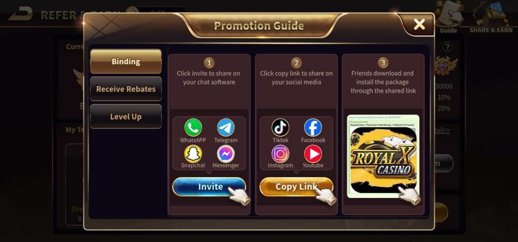 Fortune Royal Game Home Screen