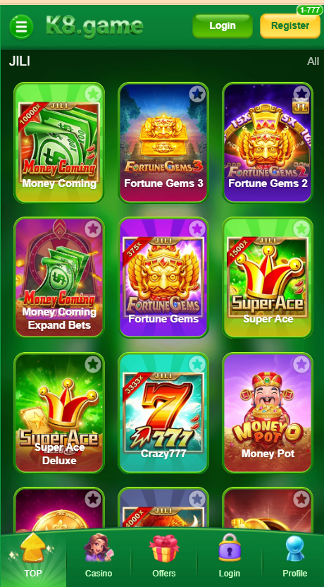 Top Games in K8 Game App