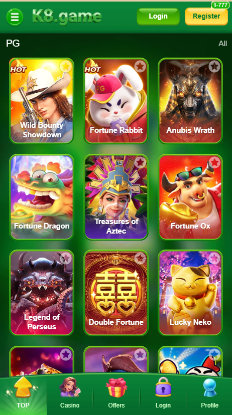 Top Games in K8 Game App
