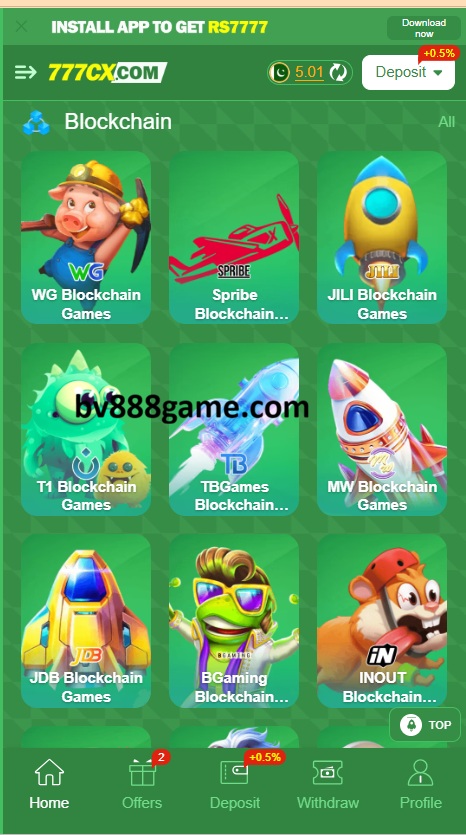 777cx Game Home Screen