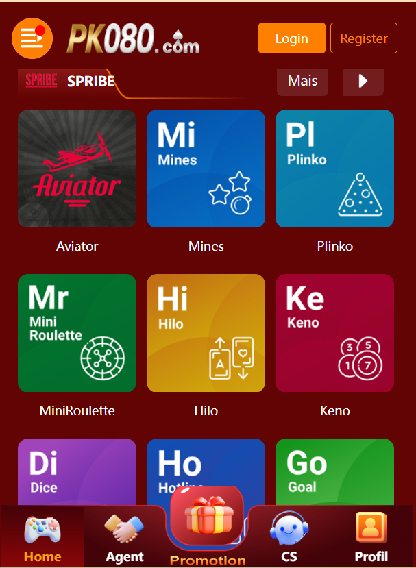 pk080 Game Home Screen