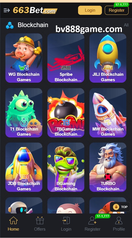 663Bet Game Home Screen